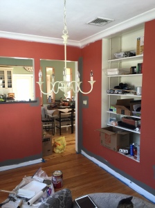 painting dining area (and OMG mess)